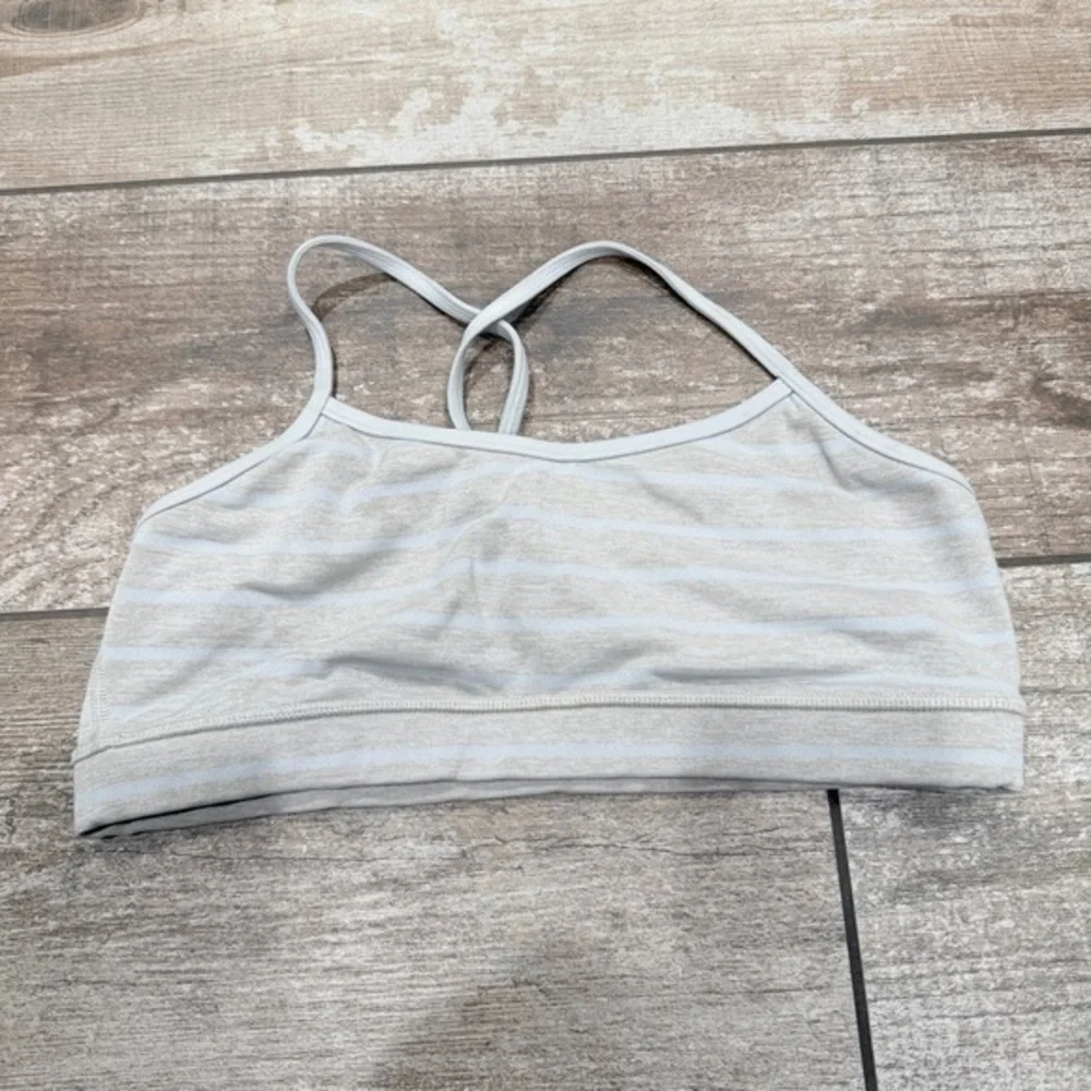 Lululemon Athletica | Blue & Gray Striped Sports Bra